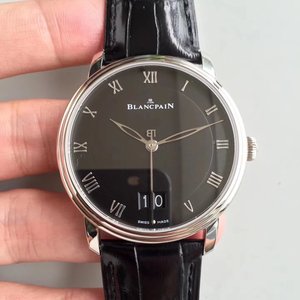 HG factory reproduces Blancpain's elegant Villeret series large date window watch, simple black face model HG factory reproduces Blancpain's elegant Villeret series large date window watch, simple black face model