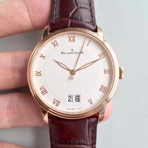HG uudelleen kaiverrettu Blancpainin klassisin ja tyylikäs Villeret-sarjan suuri päivämääräikkunakello HG uudelleen kaiverrettu Blancpainin klassisin ja tyylikäs Villeret-sarjan suuri päivämääräikkunakello