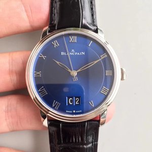 HG uudelleen kaiverrettu Blancpain kaikkein klassinen ja tyylikäs Villeret sarjan suuri päivämäärä ikkuna katsella, sininaamainen replica HG uudelleen kaiverrettu Blancpain kaikkein klassinen ja tyylikäs Villeret sarjan suuri päivämäärä ikkuna katsella, sininaamainen replica