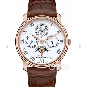 BF Blancpain VILLERET -sarja 6659-3631 ruusukulta monitoiminen mekaaninen miesten kello. BF Blancpain VILLERET -sarja 6659-3631 ruusukulta monitoiminen mekaaninen miesten kello.