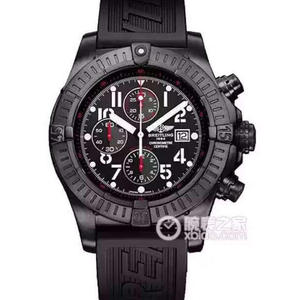 Breitling Avenger-sarjan musta teräs tapauksessa musta soittaa kumihihna miesten lähellä pohja mekaaninen katsella Breitling Avenger-sarjan musta teräs tapauksessa musta soittaa kumihihna miesten lähellä pohja mekaaninen katsella