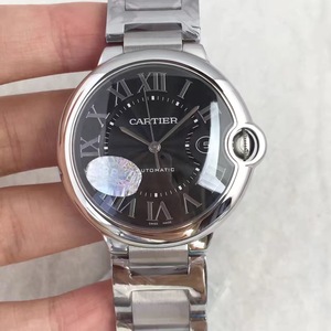 HBB v6 Cartier Sininen Balloon-sarjan mekaaninen miesten katsella (suuri 42MM) musta pinta teräs bändi HBB v6 Cartier Sininen Balloon-sarjan mekaaninen miesten katsella (suuri 42MM) musta pinta teräs bändi
