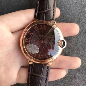 HBB v6 Cartier sininen ilmapallosarja W69012Z4 mekaaninen miesten kello (suuri 42 mm) ruusukulta HBB v6 Cartier sininen ilmapallosarja W69012Z4 mekaaninen miesten kello (suuri 42 mm) ruusukulta