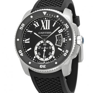 Cartier Caliber Series W7100056 sukelluskello silikoni band band mekaaninen miesten kello Cartier Caliber Series W7100056 sukelluskello silikoni band band mekaaninen miesten kello