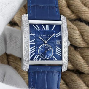 BF Factory Cartier Tank -sarjan timantti Andy Lau Sama malli miesten mekaaninen kello sininen painos BF Factory Cartier Tank -sarjan timantti Andy Lau Sama malli miesten mekaaninen kello sininen painos