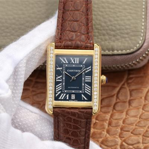 Cartier-tankkisarja W5200027 kellokellon koko 31x41mm miesten vyön mekaaninen kello. Cartier-tankkisarja W5200027 kellokellon koko 31x41mm miesten vyön mekaaninen kello.