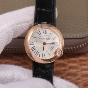 Cartier Ballon Blanc de Cartier -sarja, 30 mm: n naistenkello, kvartsiliikevyökello Cartier Ballon Blanc de Cartier -sarja, 30 mm: n naistenkello, kvartsiliikevyökello