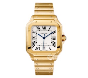 BV Cartier New Santos (Naisten Medium) asia: 316 materiaali dial 18K gold watch BV Cartier New Santos (Naisten Medium) asia: 316 materiaali dial 18K gold watch