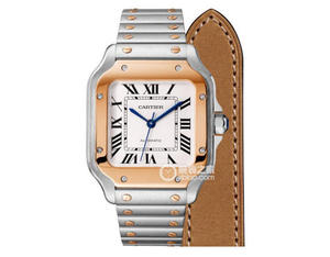 BV Cartier uusi Santos (naisten vaatteet) Medium) Case: 316 materiaalivalinta 18k ruusukultakello. BV Cartier uusi Santos (naisten vaatteet) Medium) Case: 316 materiaalivalinta 18k ruusukultakello.