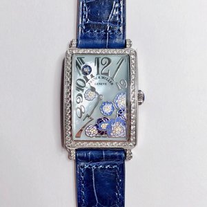 Franck Muller LONG ISLAND Long Island sarja kauneimmista naisten kvartsi vyö neliön katsella emali maalattu Franck Muller LONG ISLAND Long Island sarja kauneimmista naisten kvartsi vyö neliön katsella emali maalattu