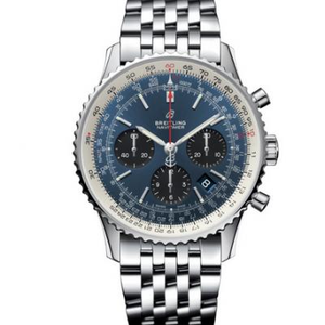 GF Factory Breitling Aviation Chronograph 1 B01 Chronograph, miesten automaattinen mekaaninen chronograph, musta levy, teräsbändi GF Factory Breitling Aviation Chronograph 1 B01 Chronograph, miesten automaattinen mekaaninen chronograph, musta levy, teräsbändi