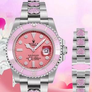 GMF rajoitettu painos "Fan Lao" räätälöityjä uusi tuote 40mm naisten itsekäämitys mekaaninen submariner vaaleanpunainen vesi aave GMF rajoitettu painos "Fan Lao" räätälöityjä uusi tuote 40mm naisten itsekäämitys mekaaninen submariner vaaleanpunainen vesi aave