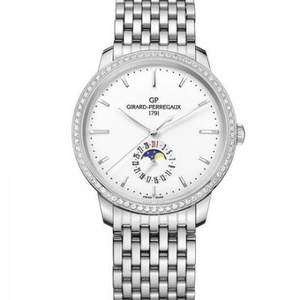 VF Factory Girard Perregaux 1966 Series 49545D11A131-11A Men's Mechanical Steel Band Watch with Moon Phase Function Diamond Type VF Factory Girard Perregaux 1966 Series 49545D11A131-11A Men's Mechanical Steel Band Watch with Moon Phase Function Diamond Type