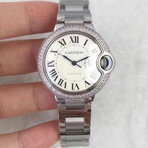 JF uusi tuote CARTIER Cartier sininen ilmapallo sarja keskipitkällä 33MM 1:1 kuori holkki varustettu tuotu mekaaninen liike JF uusi tuote CARTIER Cartier sininen ilmapallo sarja keskipitkällä 33MM 1:1 kuori holkki varustettu tuotu mekaaninen liike