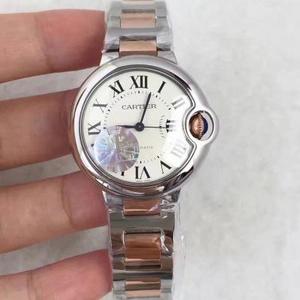 JF uusi tuote CARTIER Cartier sininen ilmapallo sarja keskipitkällä 33MM 1:1 kuori holkki varustettu tuotu mekaaninen liike JF uusi tuote CARTIER Cartier sininen ilmapallo sarja keskipitkällä 33MM 1:1 kuori holkki varustettu tuotu mekaaninen liike