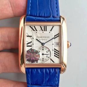 JF boutique CARTIER Andy Lau Sama V2 versio säiliösarjan automaattinen mekaaninen miesten katsella Italian cowhide