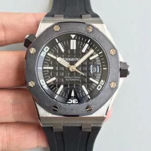 JF tuotettu P15710 Royal Oak v2 versio Teräs kuori keraaminen rengas varustettu 3120 liike Keraaminen rengas suuhun