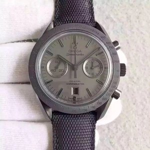 JH Omega Speedmaster Moon Dark Side keraaminen katsella 44.2mm musta keraaminen tapauksessa päällystetty nylon kangas hihna JH Omega Speedmaster Moon Dark Side keraaminen katsella 44.2mm musta keraaminen tapauksessa päällystetty nylon kangas hihna