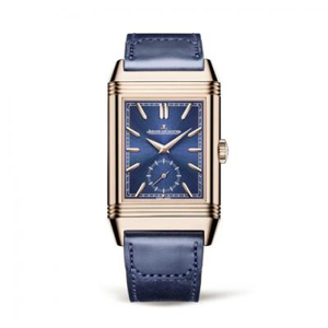 MG Jaeger LeCoultre Reverso Tribute kaksipuolinen dual aikavyöhyke flip watch 398258J miesten manuaalinen mekaaninen katsella sininen levy MG Jaeger LeCoultre Reverso Tribute kaksipuolinen dual aikavyöhyke flip watch 398258J miesten manuaalinen mekaaninen katsella sininen levy