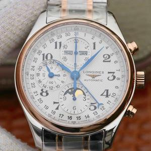 GS Longines Master Moon Phase L2.773.4.78.3 watch adopts Shanghai 7751 movement to change the original L.687 movement stainless steel strap GS Longines Master Moon Phase L2.773.4.78.3 watch adopts Shanghai 7751 movement to change the original L.687 movement stainless steel strap