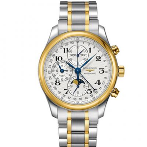 GS Longines Master Moon Phase L2.773.5.78.7 -kello Shanghaista 7751 -liike vaihdetaan alkuperäiseen ruostumattomasta teräksestä valmistettuun L.687-liikkeeseen. GS Longines Master Moon Phase L2.773.5.78.7 -kello Shanghaista 7751 -liike vaihdetaan alkuperäiseen ruostumattomasta teräksestä valmistettuun L.687-liikkeeseen.