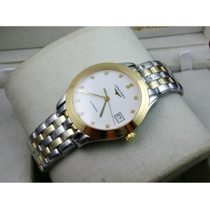 Longines Longines army flag series 18K gold all-steel steel steel belt automatic mechanical transparent diamond scale white face miesten kello Longines Longines army flag series 18K gold all-steel steel steel belt automatic mechanical transparent diamond scale white face miesten kello