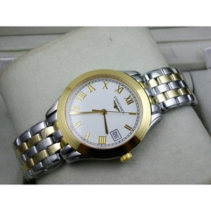 Longines Longines army flag series three-hand 18K gold all-steel steel steel belt automatic mechanical through bottom roman mark white face miesten kello Longines Longines army flag series three-hand 18K gold all-steel steel steel belt automatic mechanical through bottom roman mark white face miesten kello