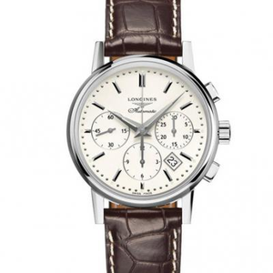 Uusi Longines Classic Retro L2.733.4.72.2-sarjan miesten automaattinen mekaaninen katsella valkoiset kasvot Uusi Longines Classic Retro L2.733.4.72.2-sarjan miesten automaattinen mekaaninen katsella valkoiset kasvot