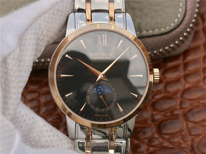 VF Montblanc U0111184 Meisterstuck Heritage-sarjan miesten kuu vaihe mekaaninen teräs bändi katsella VF Montblanc U0111184 Meisterstuck Heritage-sarjan miesten kuu vaihe mekaaninen teräs bändi katsella