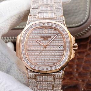 DM Patek Philippe 5719 / 1G-001 Gypsophila Timanttiurheilusarja Nautilus miesten mekaaninen kello DM Patek Philippe 5719 / 1G-001 Gypsophila Timanttiurheilusarja Nautilus miesten mekaaninen kello