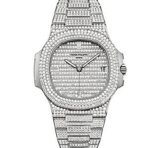 DM Patek Philippe 5719 / 1G-001 Gypsophila Timanttiurheilusarja Nautilus miesten mekaaninen kello DM Patek Philippe 5719 / 1G-001 Gypsophila Timanttiurheilusarja Nautilus miesten mekaaninen kello