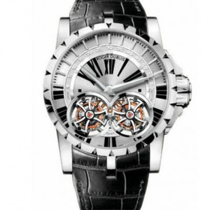 JB Roger Dubuis King -sarjan RDDBEX0250 kaksoislentoleikkuri, varustettu kahdella lentävällä oikealla turbillonilla vakaata toimintaa varten, historian arvokkain kompleksi JB Roger Dubuis King -sarjan RDDBEX0250 kaksoislentoleikkuri, varustettu kahdella lentävällä oikealla turbillonilla vakaata toimintaa varten, historian arvokkain kompleksi