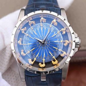 Roger Dubuis King Series (Excalibur) Pyöreä pöytä 12 Knights Blue Face Miesten Watch Roger Dubuis King Series (Excalibur) Pyöreä pöytä 12 Knights Blue Face Miesten Watch