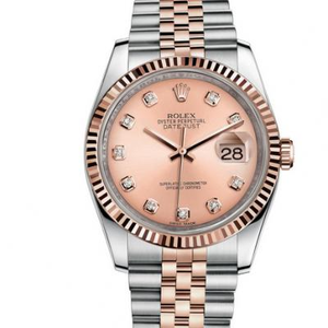 N Factory Rolex 116231-0057 Datejust 36mm ruusukulta 14 k: n kullatulla sarjalla neutraali mekaaninen kello. N Factory Rolex 116231-0057 Datejust 36mm ruusukulta 14 k: n kullatulla sarjalla neutraali mekaaninen kello.