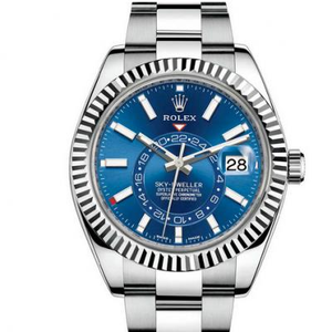 Uudelleen kaiverrettu Rolex Oyster Ikuinen SKY-DWELLER-sarja 326934 Miesten mekaaninen watch sininen kasvot Uudelleen kaiverrettu Rolex Oyster Ikuinen SKY-DWELLER-sarja 326934 Miesten mekaaninen watch sininen kasvot