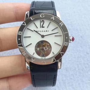 TF uusi Bulgari kovera peili, naisten 37mm halkaisija tourbillon, varustettu manuaalinen retro eksentrinen tourbillon, tuotu alligaattori nahka Amerikasta TF uusi Bulgari kovera peili, naisten 37mm halkaisija tourbillon, varustettu manuaalinen retro eksentrinen tourbillon, tuotu alligaattori nahka Amerikasta