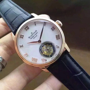 One to one precision imitation Blancpain Tourbillon Brasus series manual winding fashion simple belt men's watch One to one precision imitation Blancpain Tourbillon Brasus series manual winding fashion simple belt men's watch