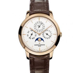 Yksi yhdelle korkea jäljitelmä Vacheron Constantin perintösarja 43175 / 000R-9687 kuuvaiheessa monitoiminen mekaaninen miesten kello