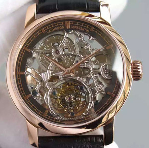Vacheron Constantin perintö 89010-sarjan ontto kaiverrettu todellinen vauhtipyörä mekaaninen miesten katsella