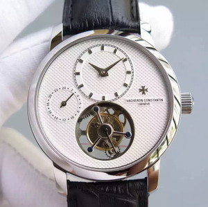 Vacheron Constantinin todellinen tourbillon-sarjan mekaaninen miesten kello 24 tunnin näyttö vasemmalla Vacheron Constantinin todellinen tourbillon-sarjan mekaaninen miesten kello 24 tunnin näyttö vasemmalla