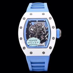 KV Taiwan Factory RM055 White Pottery Series Net Red Hot Style Men's Mechanical Watch Blue Tape KV Taiwan Factory RM055 White Pottery Series Net Red Hot Style Men's Mechanical Watch Blue Tape