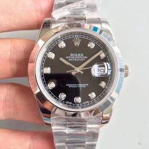 Rolex Datejust 41MM new edition taitto solki musta kasvot timantti miesten mekaaninen katsella