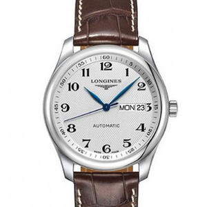 Aithris bhreá ar mháistir Longines L2.755.4.78.3 faire fir crios clasaiceach féilire dúbailte.