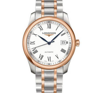 V9 Longines Máistrí trí-snáthaid nua 40mm trí dhigit féilire (L2.793.5.11.7) cóip barr bunaidh aon-le-duine múnla