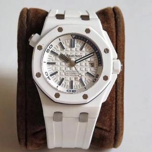 JF boutique A P 15703 white ceramic series V8 version 42mm diameter. With imported 9015 movement to 3120 movement JF boutique A P 15703 white ceramic series V8 version 42mm diameter. With imported 9015 movement to 3120 movement