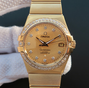 Omega Constellation Series 123.20.35 Stainless Steel Plated 18K Yellow Gold Bracelet Case Mechanical Omega Constellation Series 123.20.35 Stainless Steel Plated 18K Yellow Gold Bracelet Case Mechanical