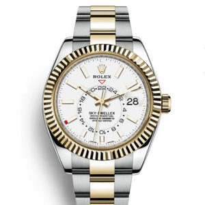 Re-engraved Rolex Oyster Perpetual SKY-DWELLER Series 326933 Men's Mechanical Watch White Face Re-engraved Rolex Oyster Perpetual SKY-DWELLER Series 326933 Men's Mechanical Watch White Face