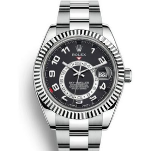 Re-engraved Rolex Oyster Perpetual SKY-DWELLER Series 326939 Men's Mechanical Watch Black Face Re-engraved Rolex Oyster Perpetual SKY-DWELLER Series 326939 Men's Mechanical Watch Black Face