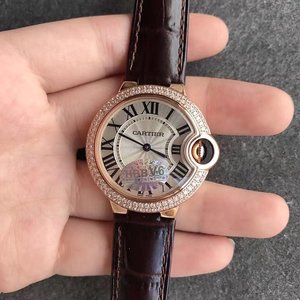 V6 Cartier Blue Balloon 33 Rose Gold Diamond Edition Quartz Ladies Watch V6 Cartier Blue Balloon 33 Rose Gold Diamond Edition Quartz Ladies Watch