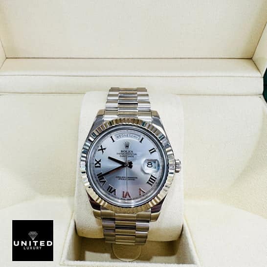 Rolex Day-Date II 218239 “Grey Roman Dial” Elite Clone Edition